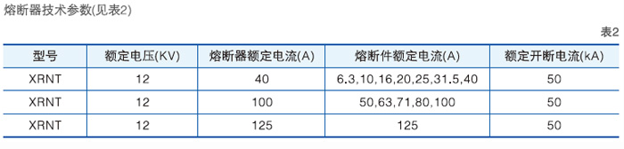 六氟化硫高壓負荷開關主要技術參數二